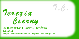terezia cserny business card